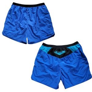 Vintage‎ TYR Swim Trunks Mens XL 90s Blue Teal Mesh Lined 5.5" Inseam Shorts